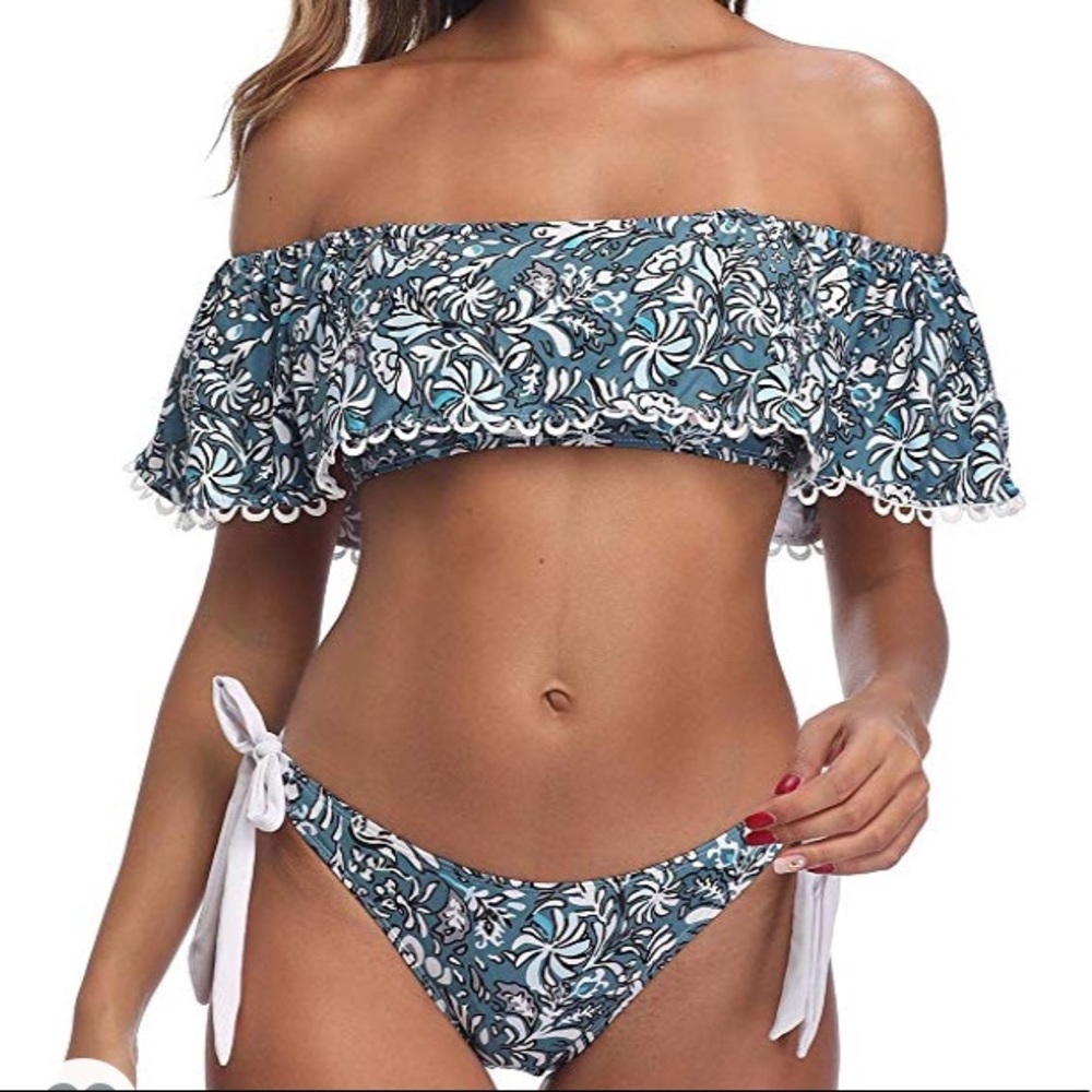 Floral print swim suit, Size S